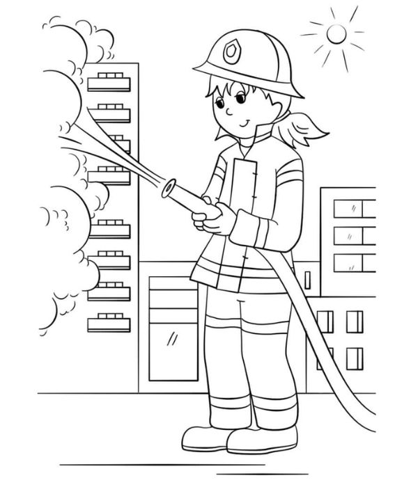 tô màu lính cứu hỏa 1