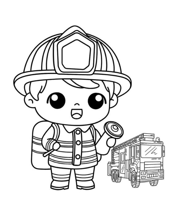 tô màu lính cứu hỏa 20