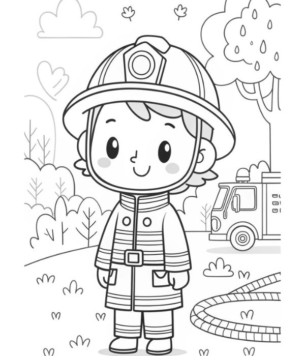 tô màu lính cứu hỏa 21