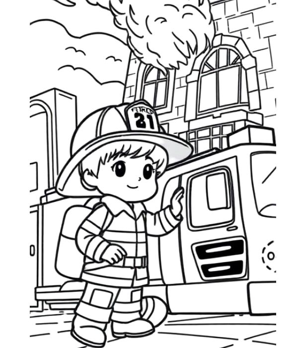 tô màu lính cứu hỏa 26