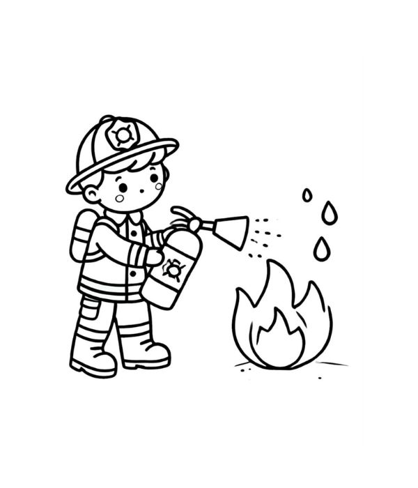 tô màu lính cứu hỏa 32