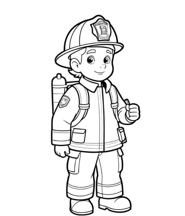 tô màu lính cứu hỏa 33