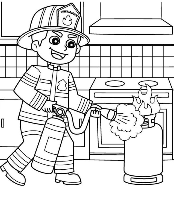 tô màu lính cứu hỏa 34