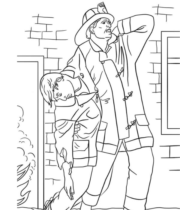 tô màu lính cứu hỏa 8