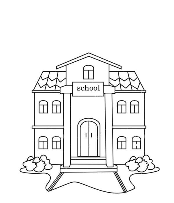 tô màu trường tiểu học 17