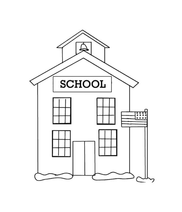 tô màu trường tiểu học 19