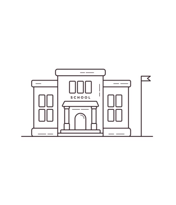 tô màu trường tiểu học 21