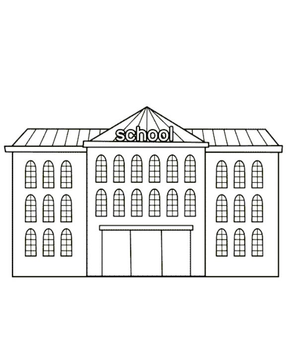 tô màu trường tiểu học 24