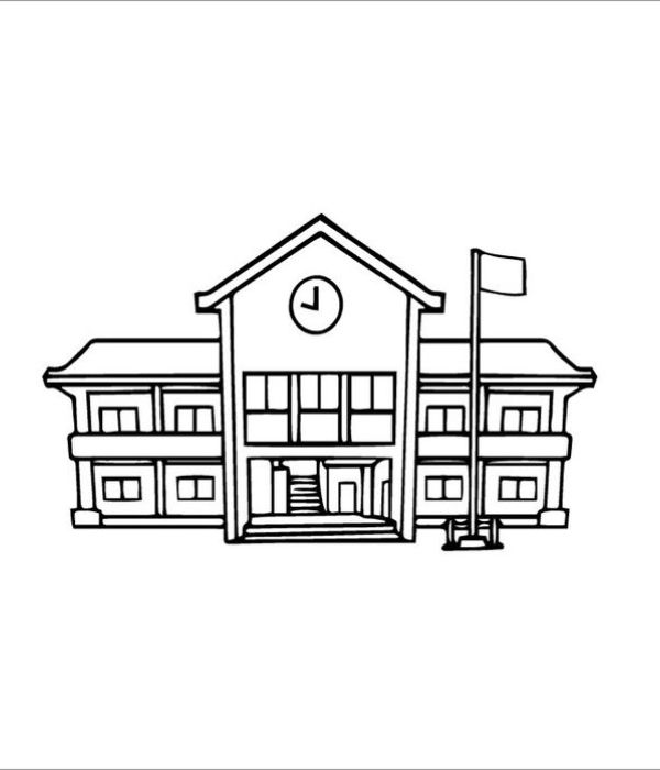 tô màu trường tiểu học 25