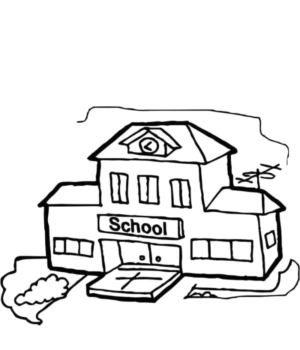 tô màu trường tiểu học 27