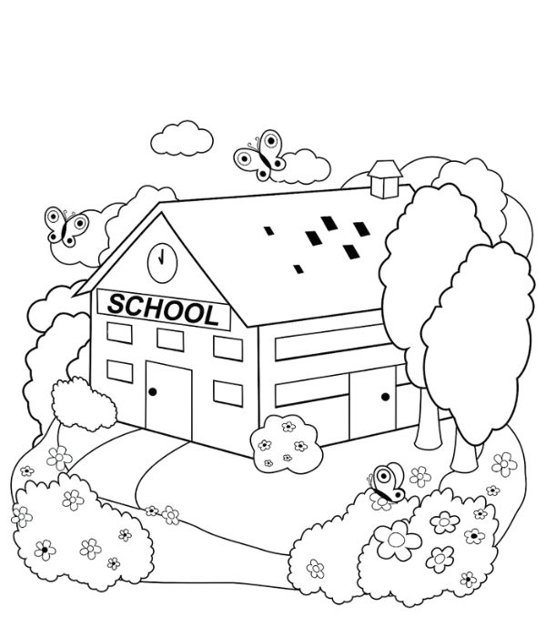 tô màu trường tiểu học 31
