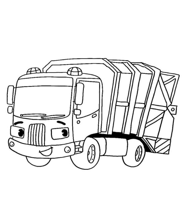 tô màu xe chở rác 10