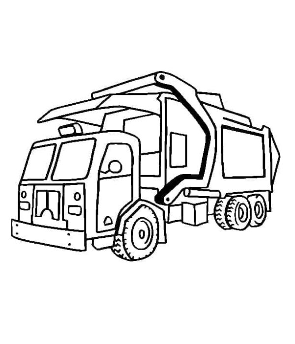 tô màu xe chở rác 12