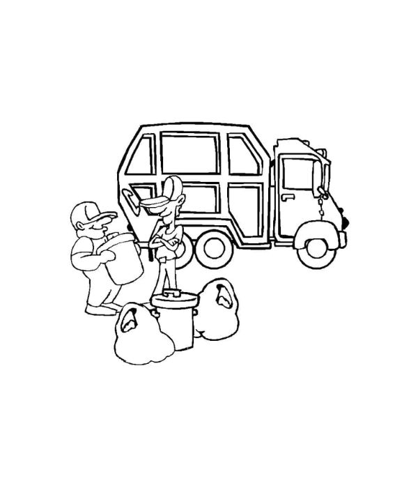 tô màu xe chở rác 14