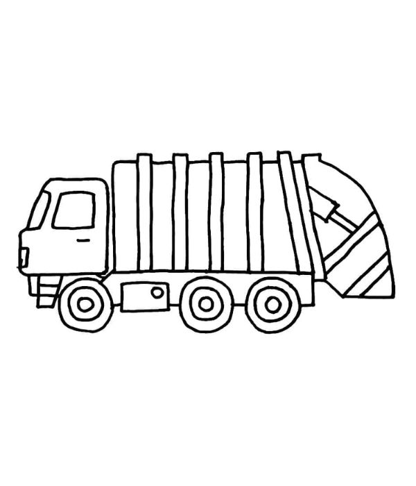 tô màu xe chở rác 17