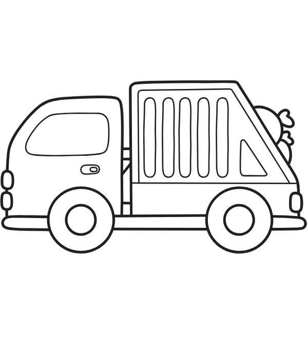 tô màu xe chở rác 2