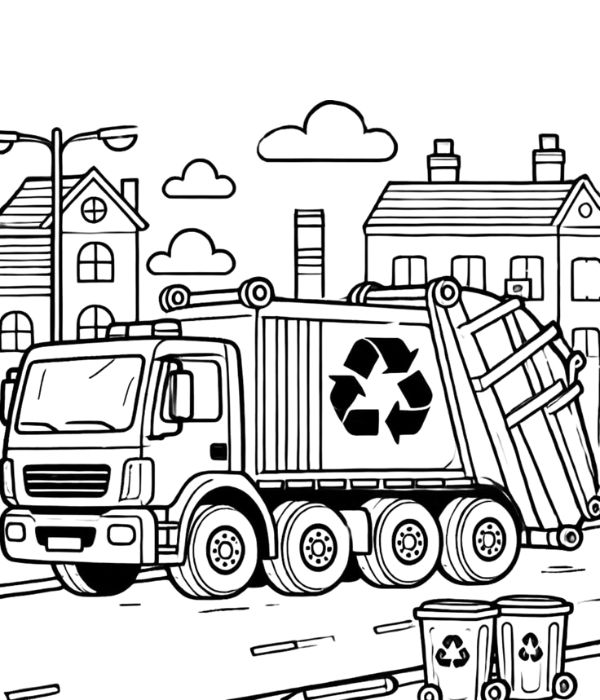 tô màu xe chở rác 21