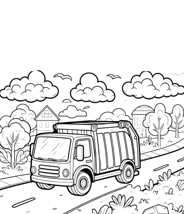 tô màu xe chở rác 22