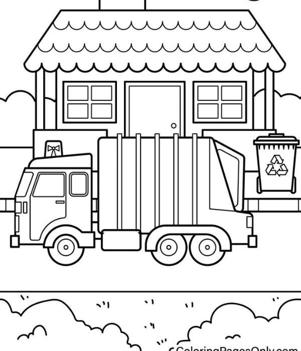 tô màu xe chở rác 27