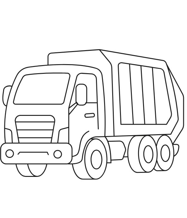 tô màu xe chở rác 3