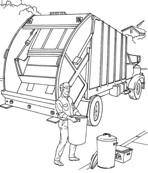 tô màu xe chở rác 33