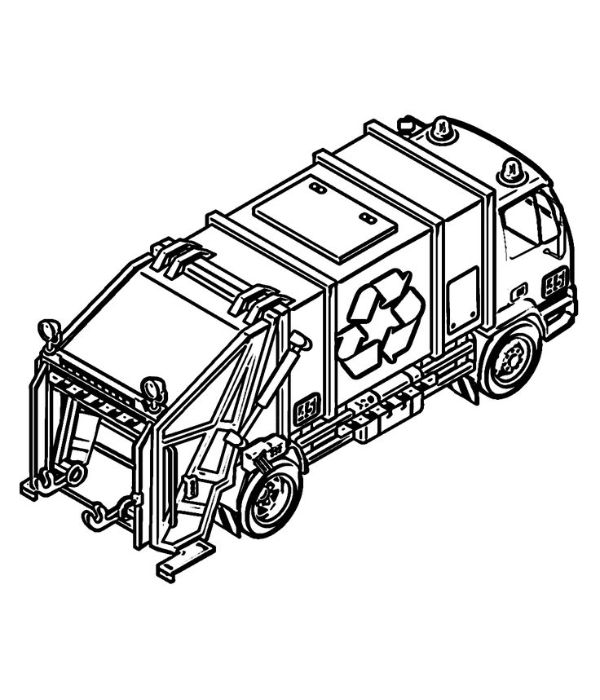 tô màu xe chở rác 35