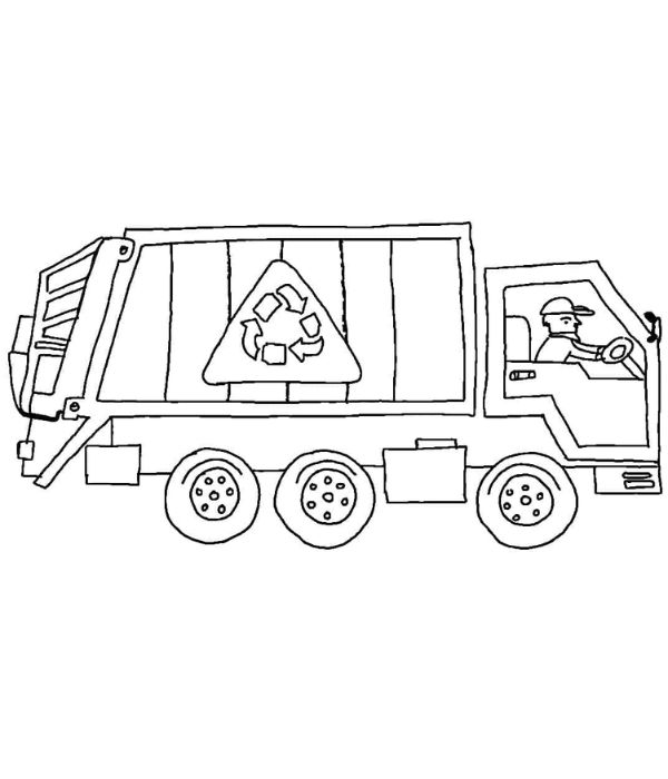 tô màu xe chở rác 5