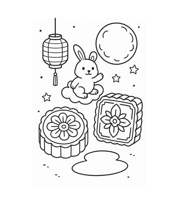 tranh bánh trung thu tô màu 25