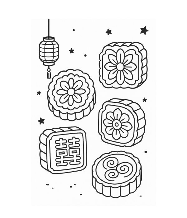 tranh bánh trung thu tô màu 26