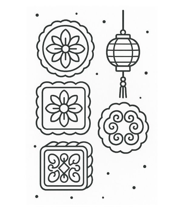 tranh bánh trung thu tô màu 30