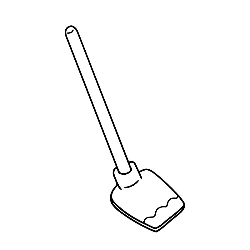 tranh cái cái cuốc cho bé tô màu