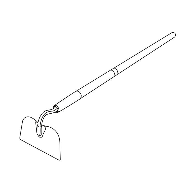 tranh cái cuốc cho bé tô màu