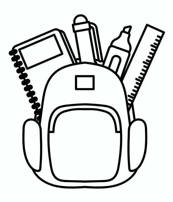 tranh tô màu ba lô