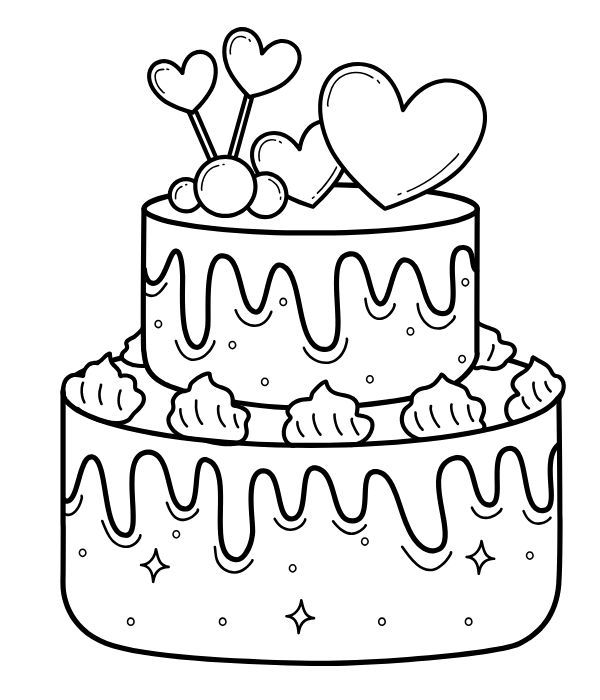 tranh tô màu bánh kem 1