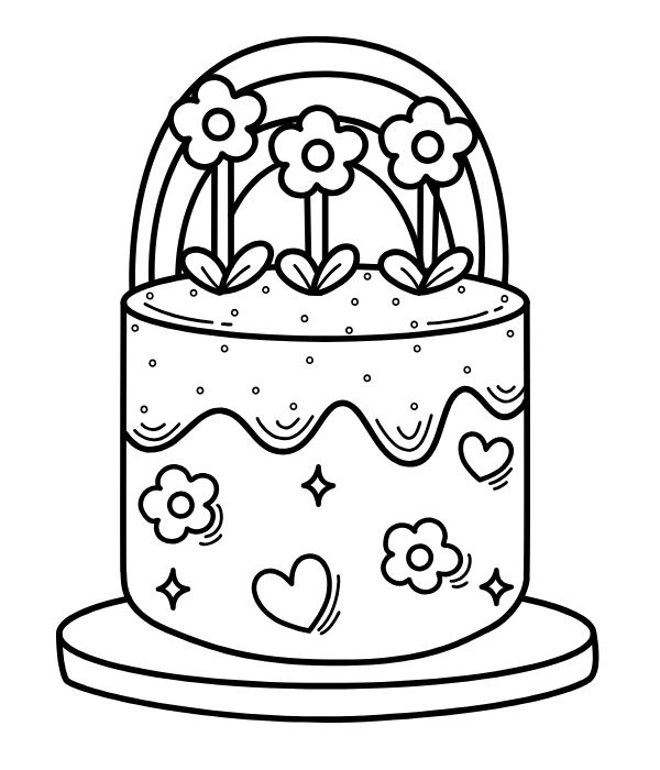 tranh tô màu bánh kem 12