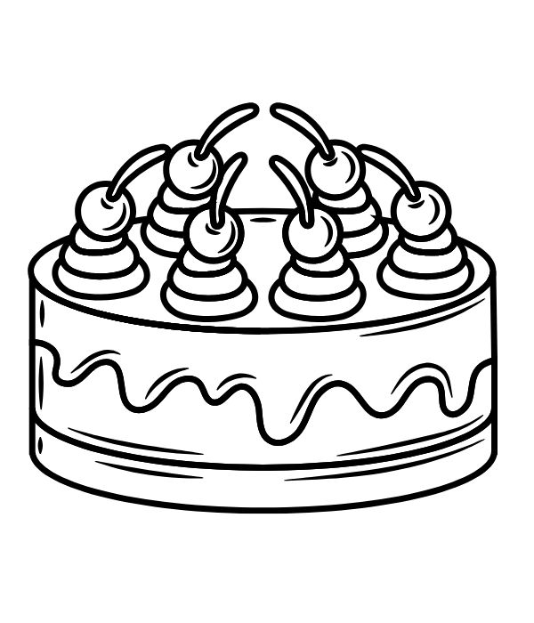 tranh tô màu bánh kem 19