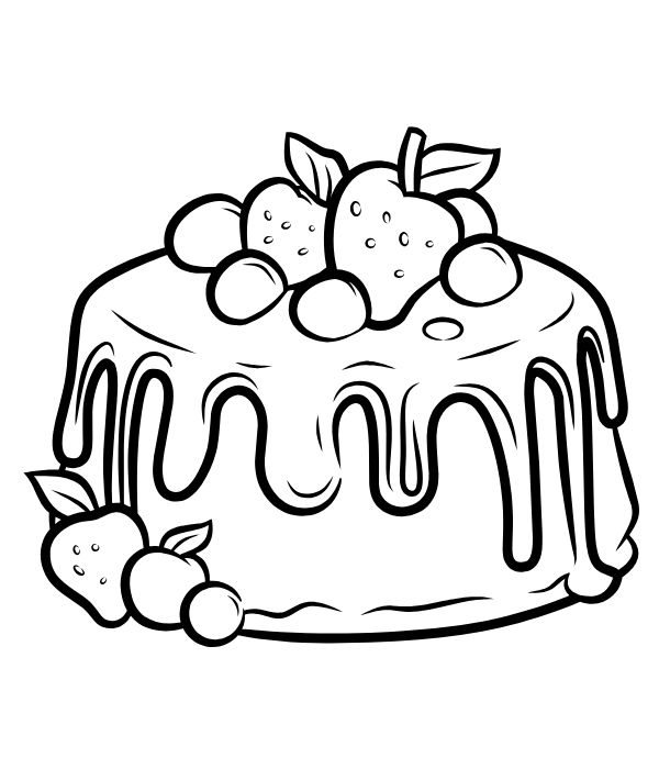 tranh tô màu bánh kem 2