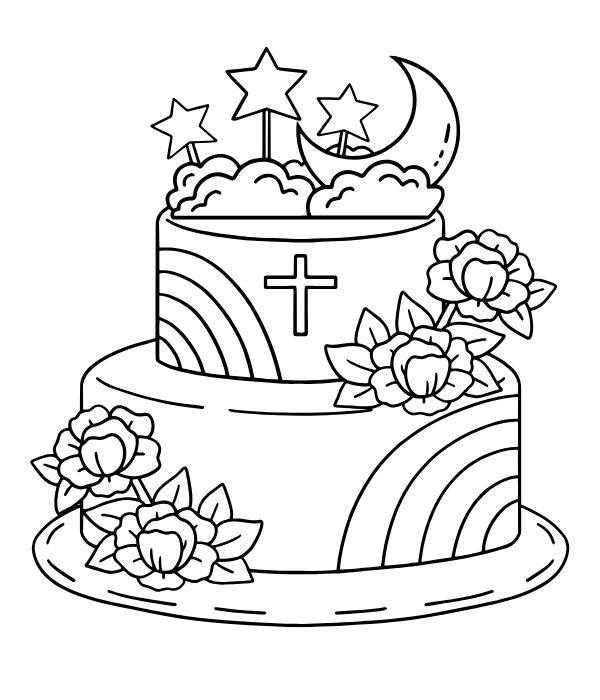 tranh tô màu bánh kem 40