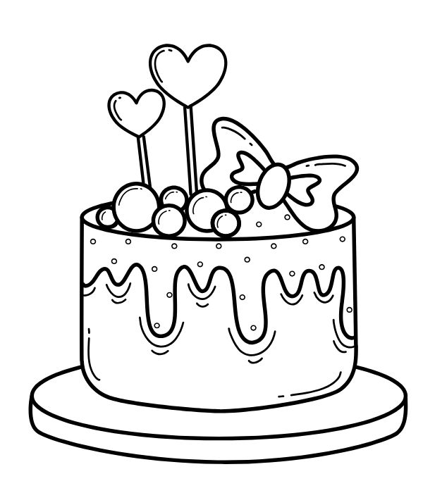 tranh tô màu bánh kem 5