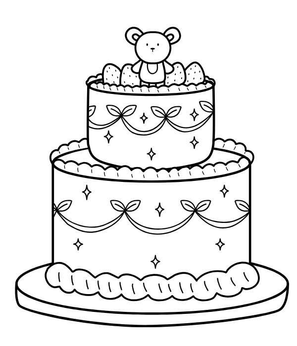 tranh tô màu bánh kem 6