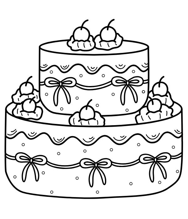 tranh tô màu bánh kem 9