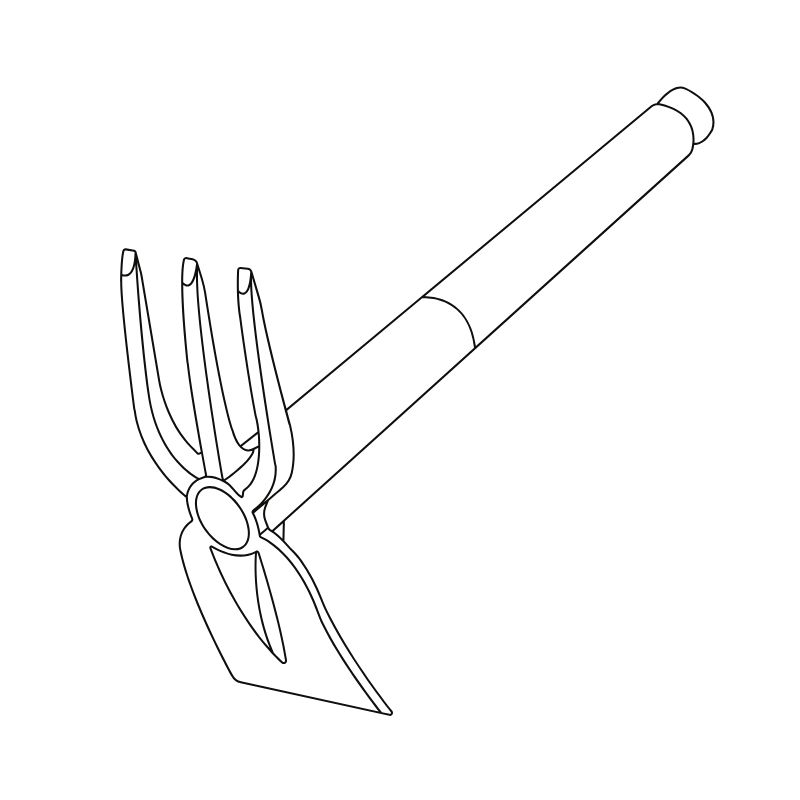 tranh tô màu cái cuốc 1