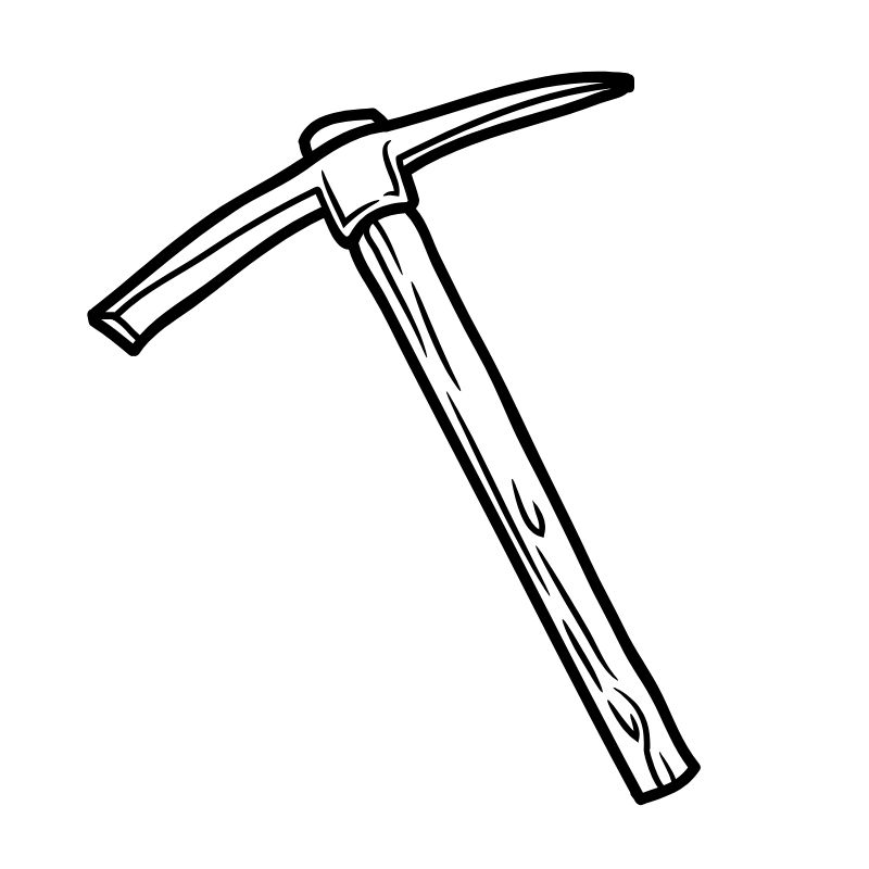 tranh tô màu cái cuốc 10