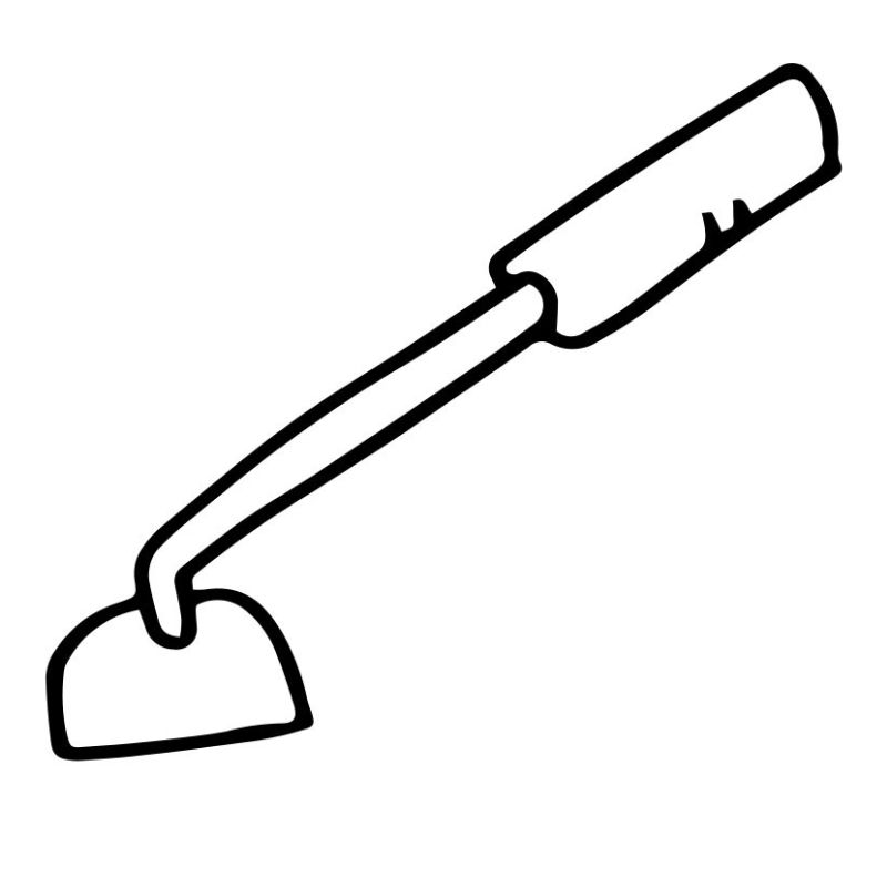 tranh tô màu cái cuốc 4