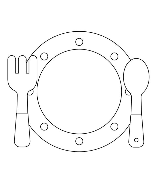 tranh tô màu cái đĩa 18