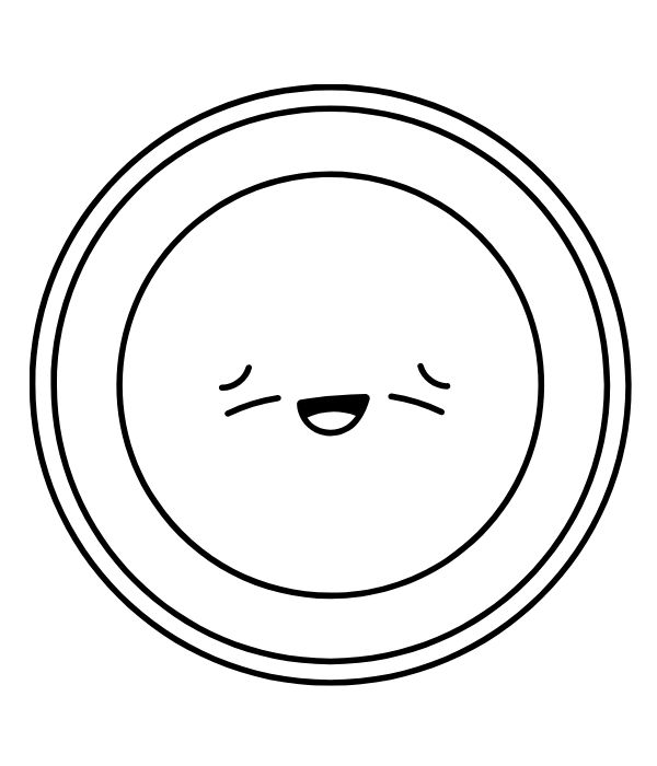 tranh tô màu cái đĩa 5