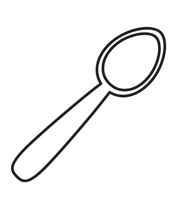 tranh tô màu cái thìa 11