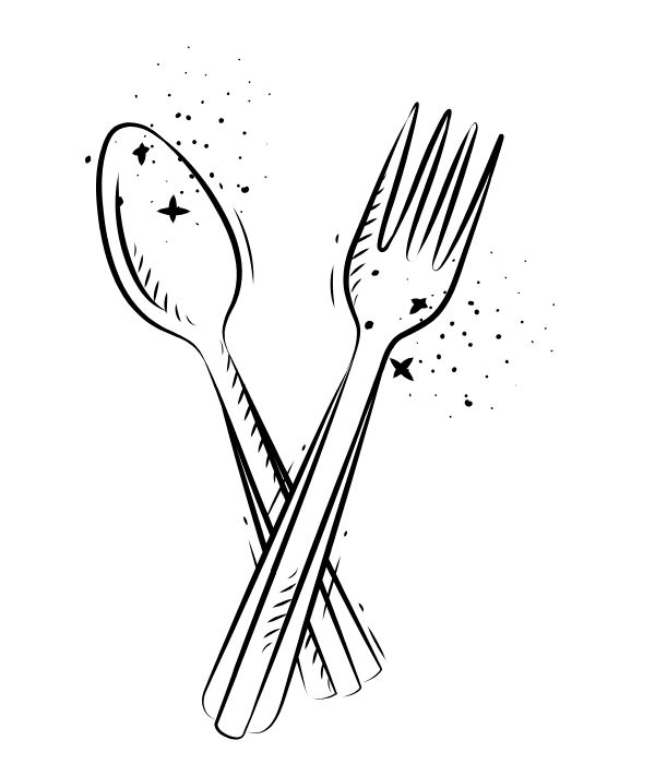 tranh tô màu cái thìa 3