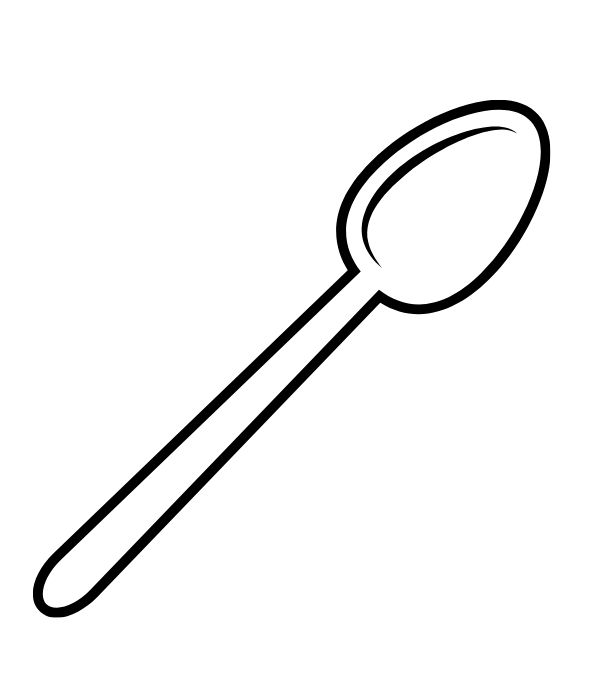 tranh tô màu cái thìa 7