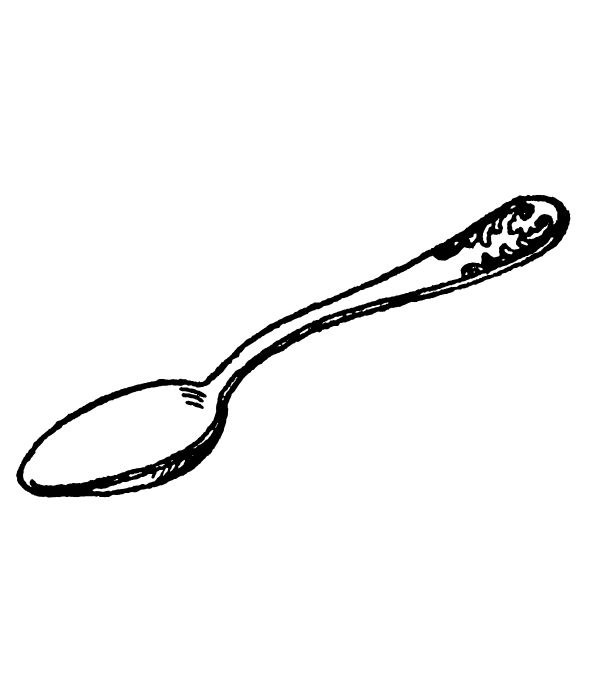 tranh tô màu cái thìa 8